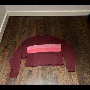 maroon American eagle cropped sweater